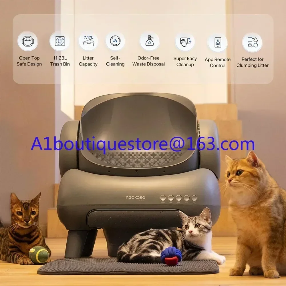 Caixa de areia automática para gatos, com controle por aplicativo, bandeja fechada para gatos, banheiro m1, aberta, autolimpante, caixa de areia para gatos, animais de estimação