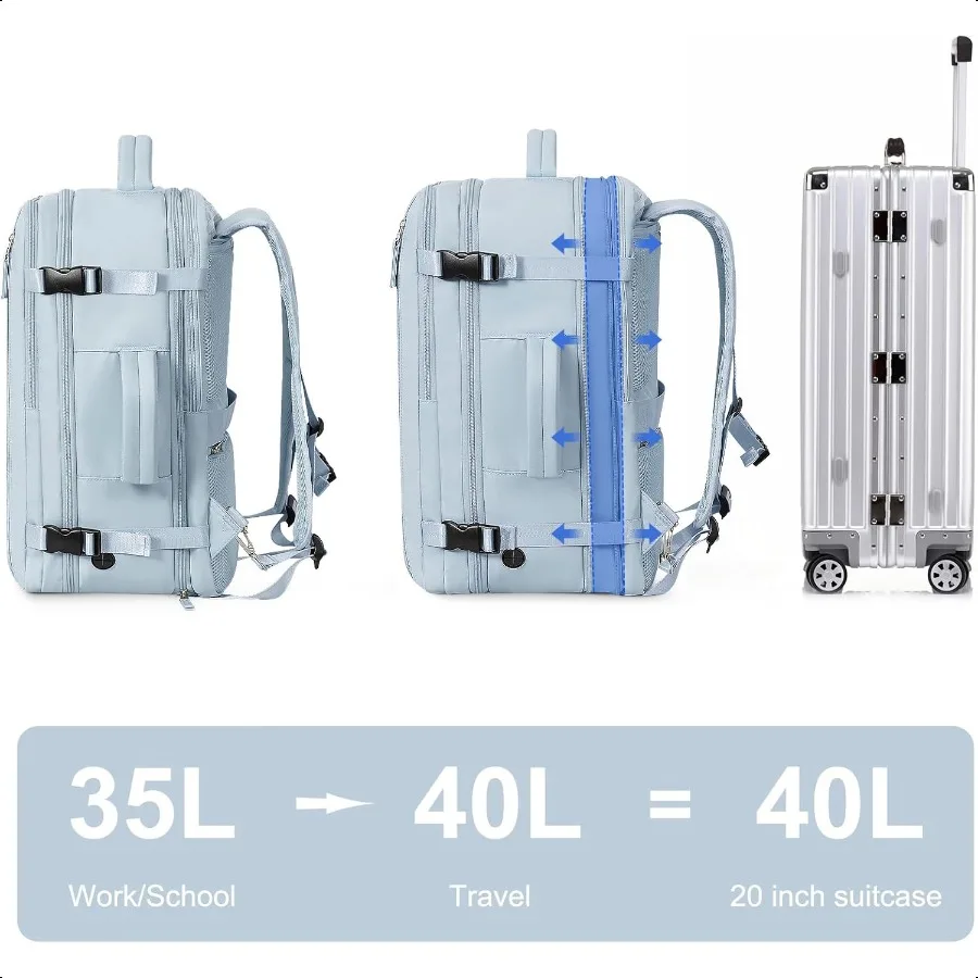 Travel Backpack for Women Light Blue