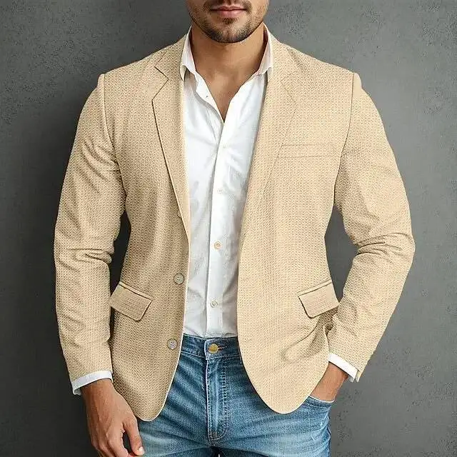 

Fashionable Men's Suit Jacket Casual Outerwear Popular Style Imported From Mainland China Regular Length Male Topwear