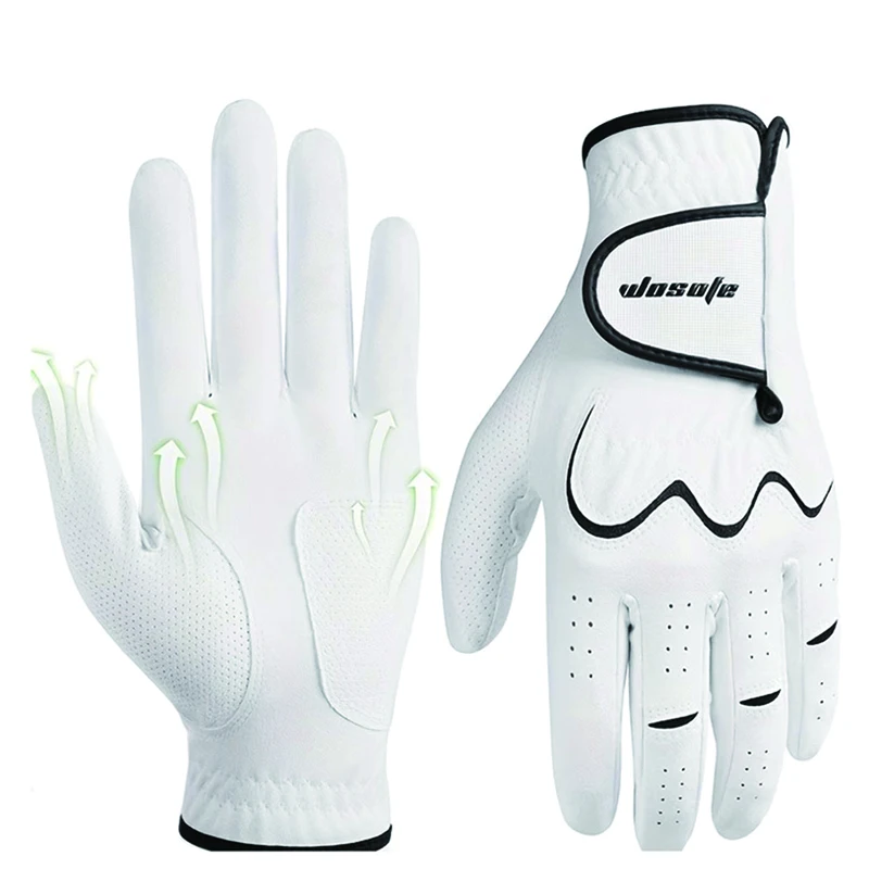 Golf Gloves Men's Gloves White Lycra Imported Nano Soft Breathable Comfortable Outdoor Left-hand Swing Training Golf Equipment