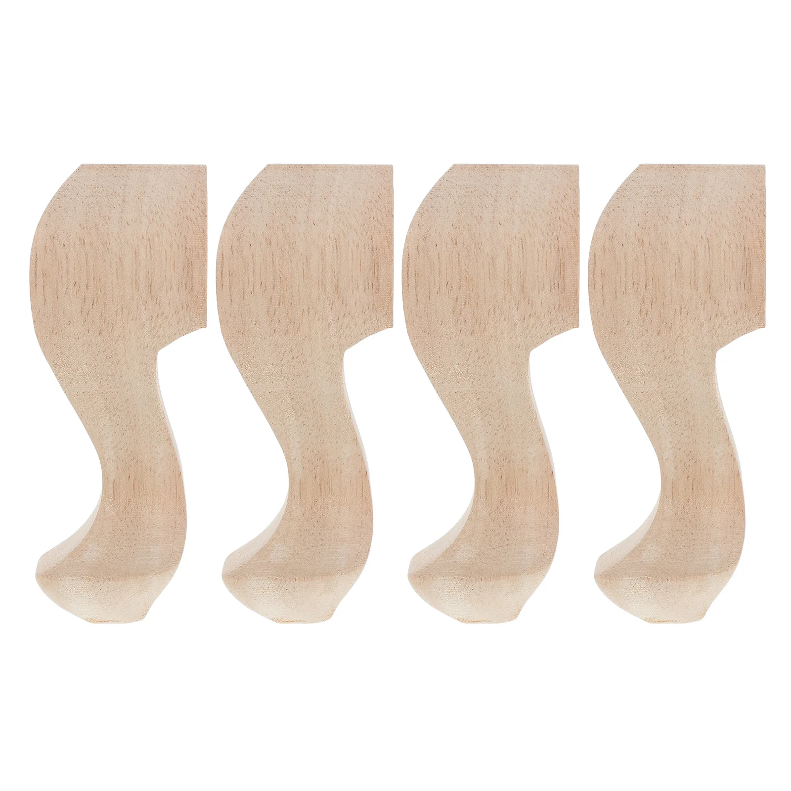 

4Pcs Wooden Furniture Legs Set with Intricate Carvings European Design Solid Wood Table Support for DIY Home Decor Renovation