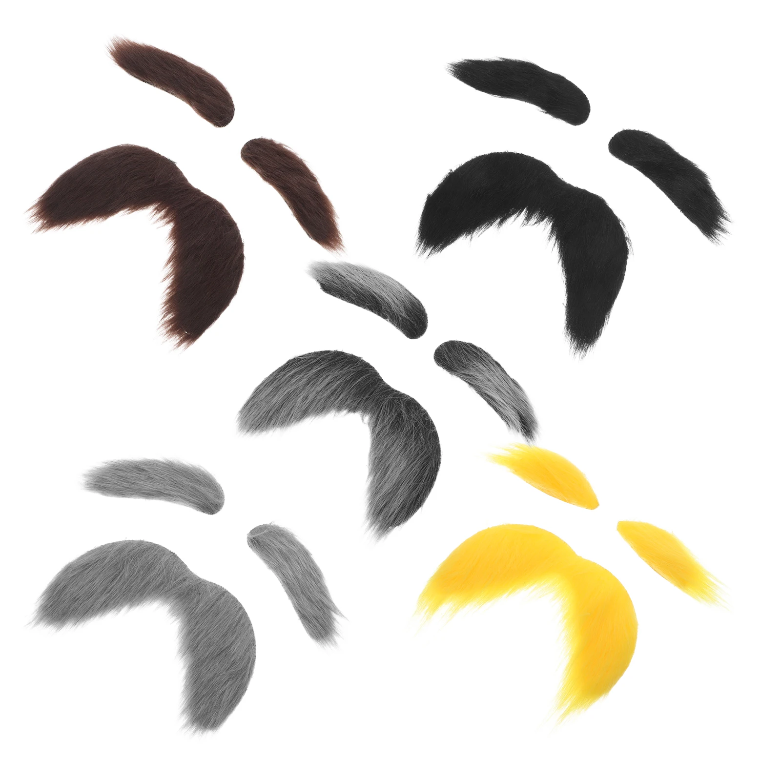 

5 Sets Halloween Fake Beard Costume Party Props Beards Funny Facial Hair Bushy Eyebrows Cosplay Kit