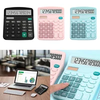 12 Digits Electronic Calculator Solar Calculator Dual Power Supply Calculator for Home Office School Financial Accounting Tools 2