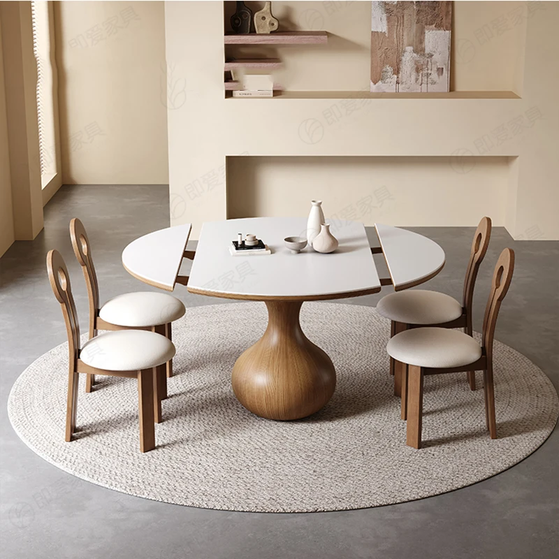 Nordic Small Folding Table Kitchen Unique Design Italian Stone Center TablesDining Luxury Oval Mesas De Comedor Home Furniture