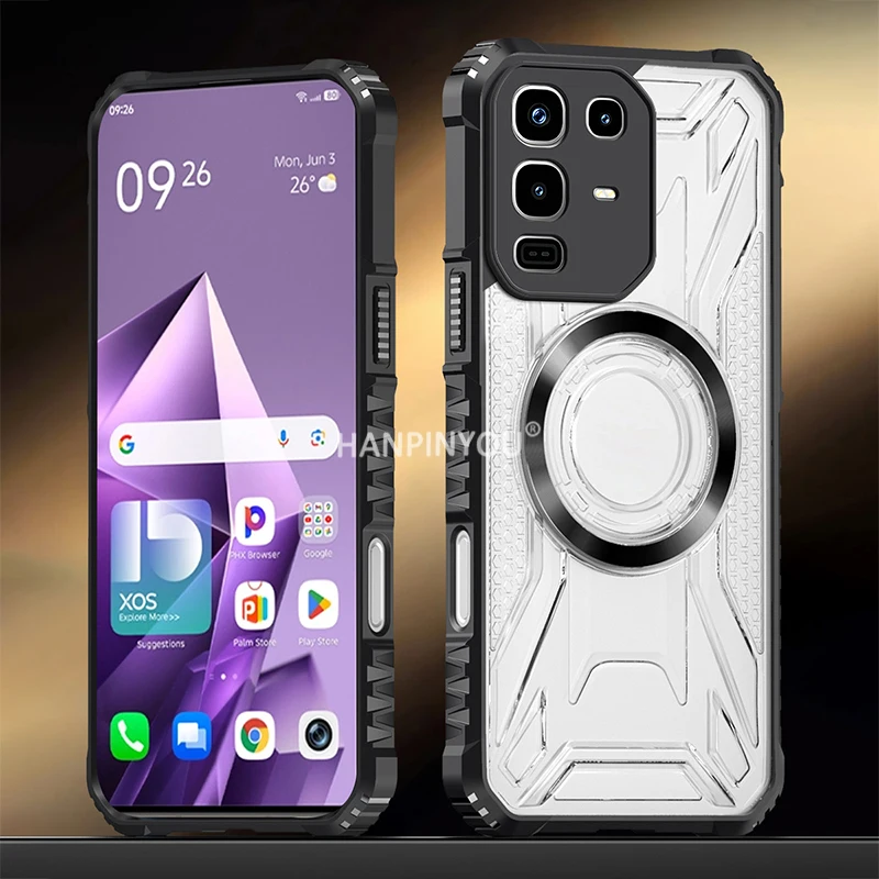 Luxuriöse, vollständig abdeckende, hohle PC-Hülle für Infinix Note 15 14 13 Pro 5G 4G, stoßfeste Abdeckung, weicher Rahmen, harte Rückseite, Bumper