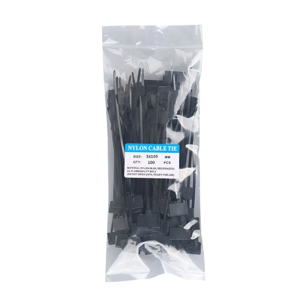 100pcs Label Style Easy Mark Cable Ties Colorful Style Plastic Label Cable Tag Nylon Material Plastic Label Garment Clothing