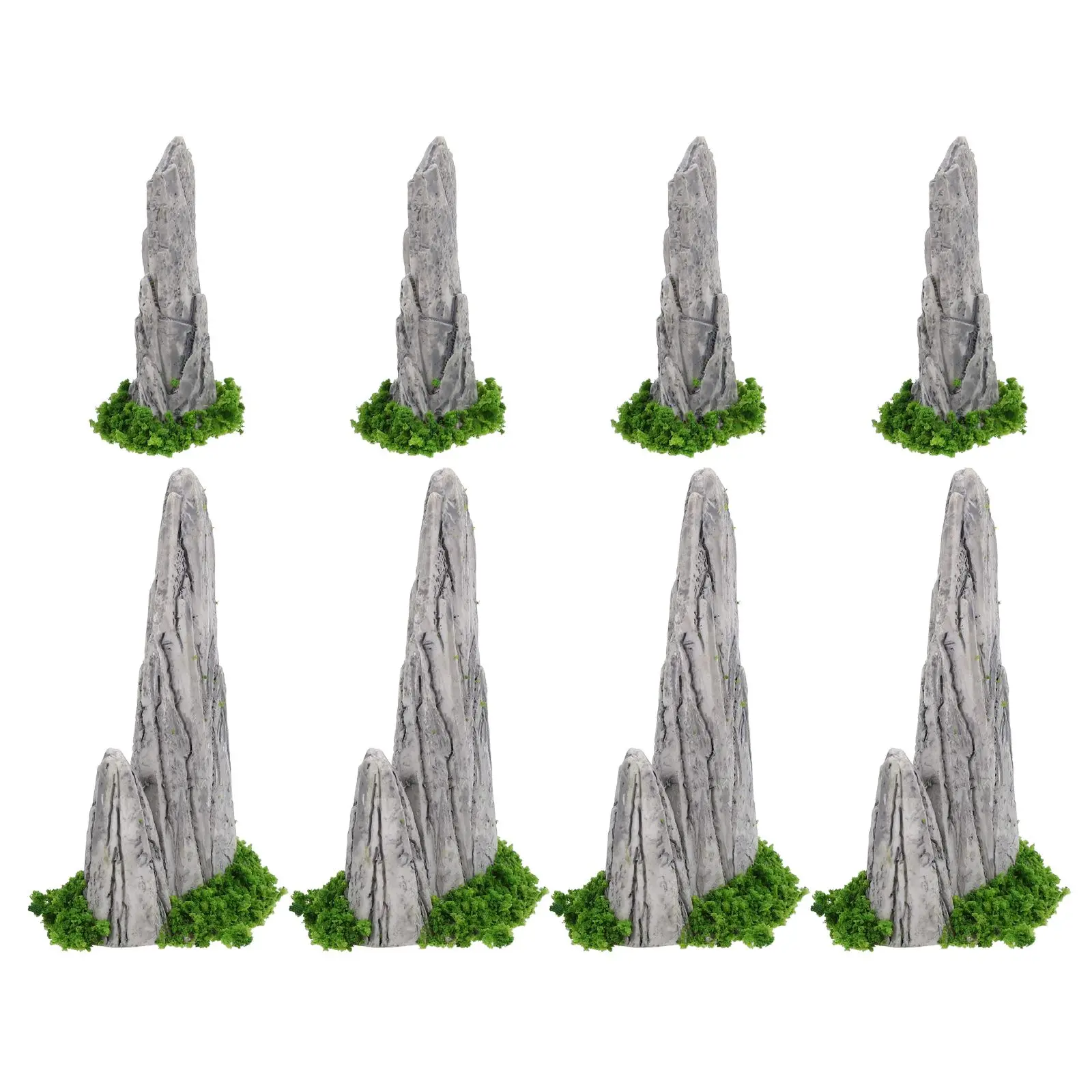 

8 Pcs Resin Rockery Garden Small Rockeries Bonsai Garden Aquarium Decorations Portable Zen Landscape Storage Micro Model