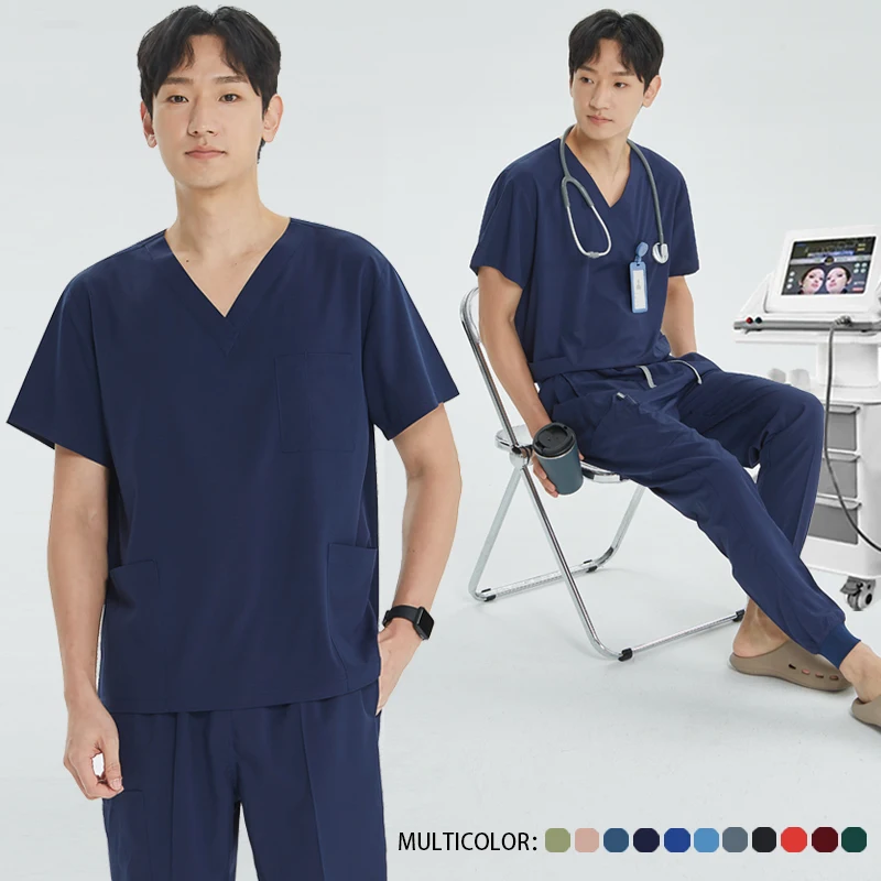 Cheap Quick-Dry Scrubs Medical Uniforms Women Men Pediatrics Surgery Nursing Suit Aesthetic Healthcare Workwear Hospital Outfit