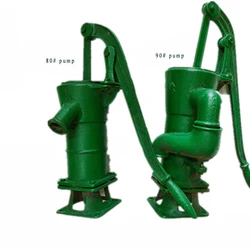 Cast Iron Pitcher Pump Handheld Press Pump Hand Well Pump for Home Garden Yard Lift 10M More, Green pocillos bomba manual pozo