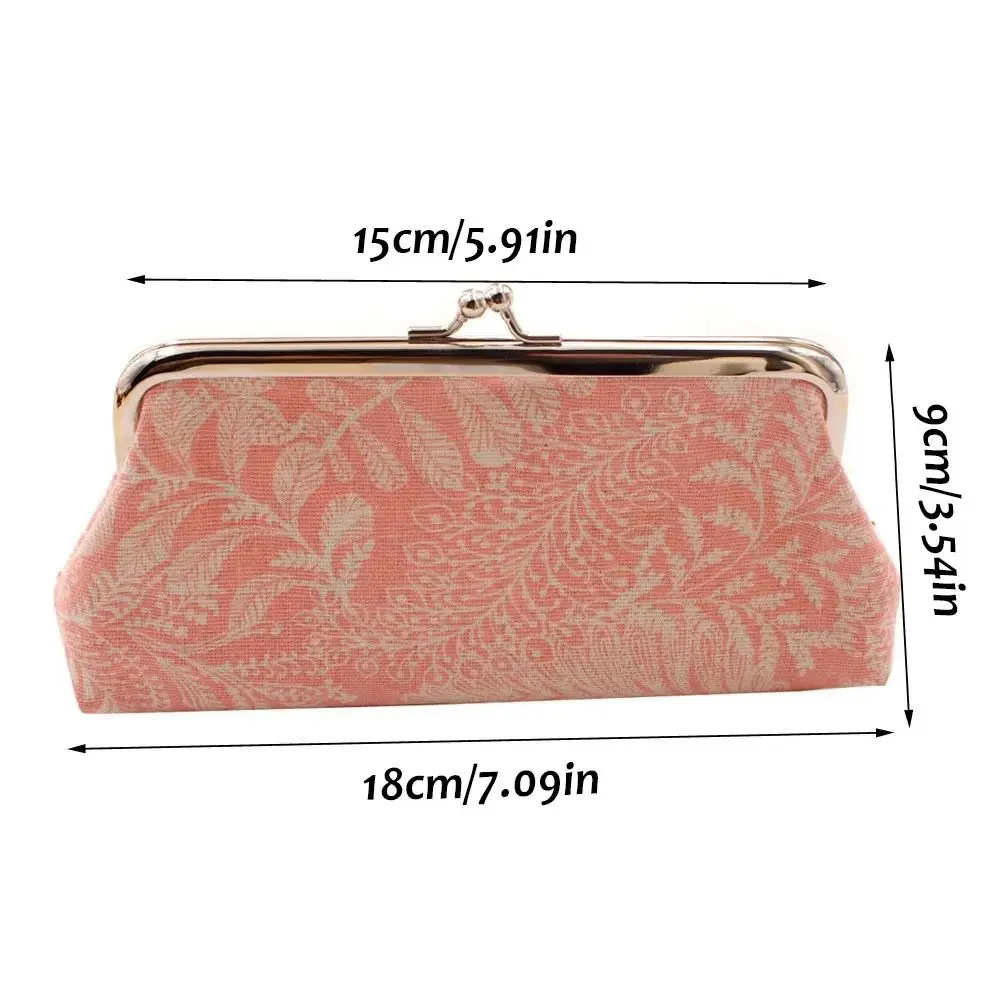 خمر حقيبة المال ورقة محفظة نسائية للعملات المعدنية محفظة حقيبة التخزين حقيبة يد مخلب أحمر الشفاه حقيبة قبلة المشبك قفل كيرينغ محفظة طويلة حقيبة في الهواء الطلق