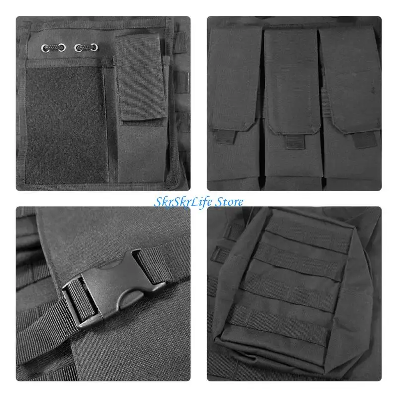 E65E سترة تكتيكية حاملات لوحة سترة متعددة الوظائف للرجال سترة قتالية لكرة الطلاء CS الصيد الرياضة في الهواء الطلق #5