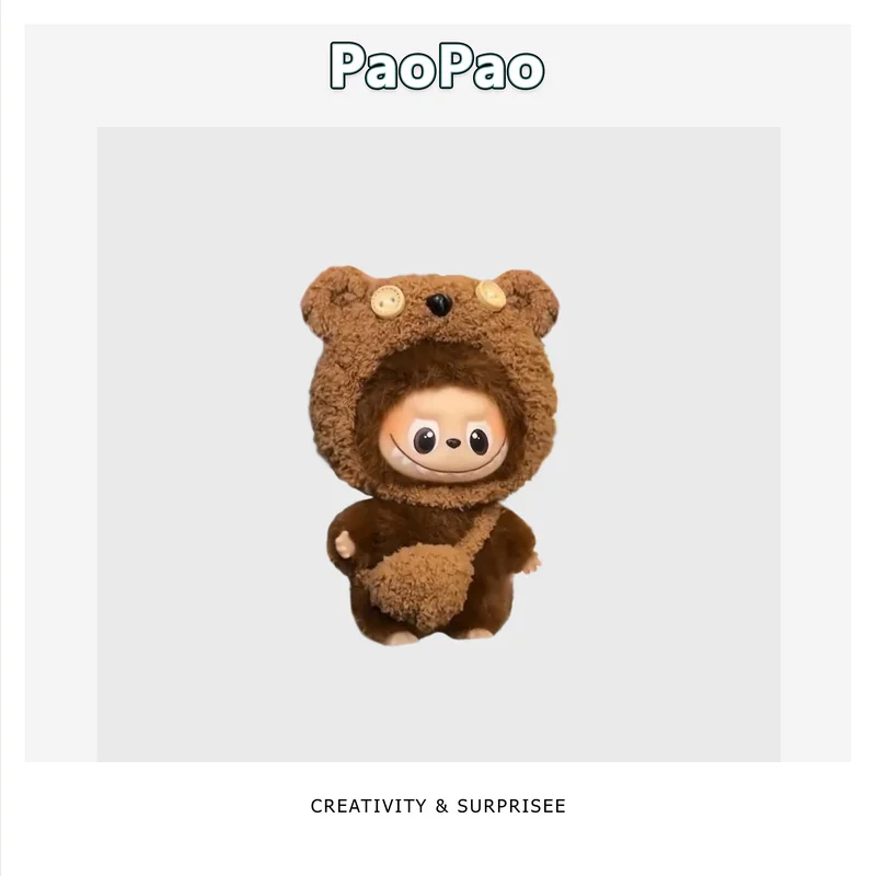 

Для 4.0 Labubu Pin, комплект одежды с милыми животными, серия для любви, кукольная одежда для Mini Labubu V4, украшение для куклы, аксессуары для одежды