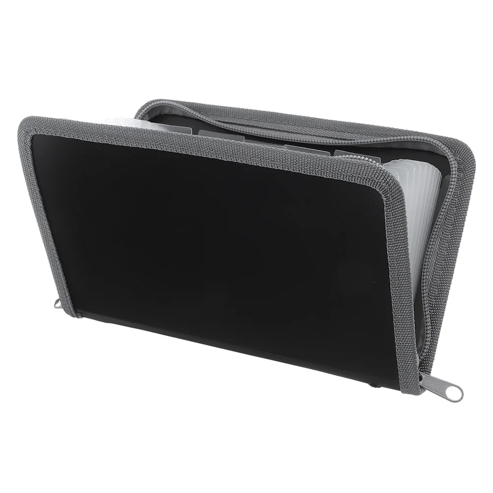 Cartella per fisarmonica A6, organizer per file in plastica multistrato con cerniera, borsa compatta per documenti, per ricevute, carte, piccolo portatile