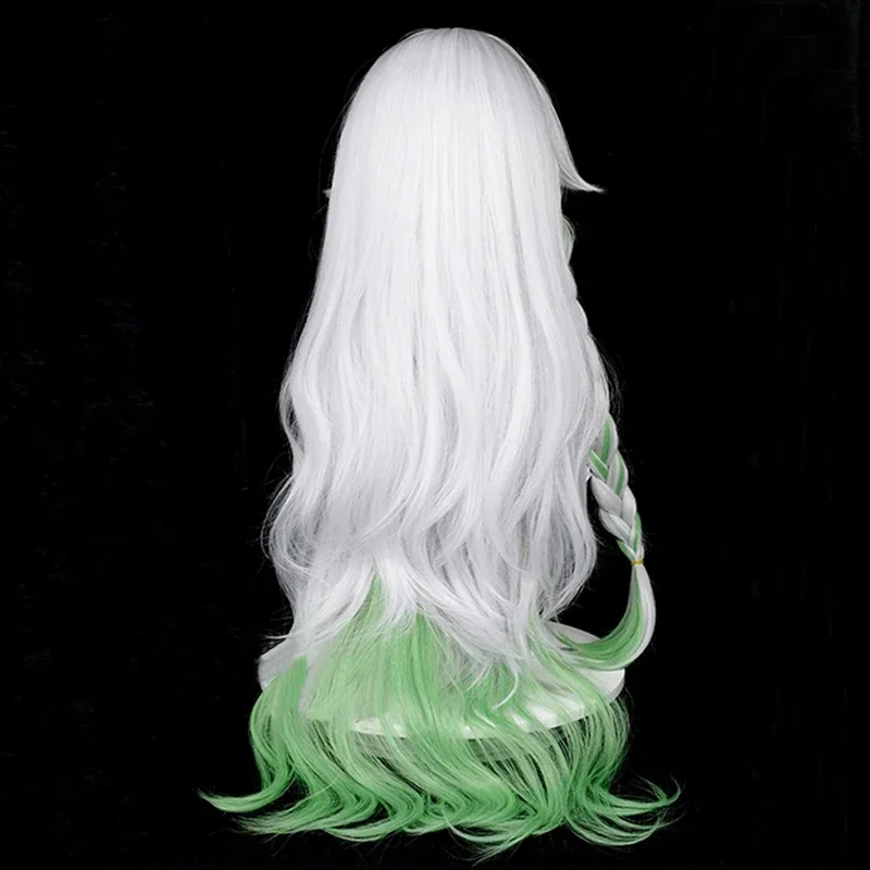 Nahida parrucca Genshin Impact Nahida Cosplay The Greater Lord Rukhadevata Genshi Impact Nahida parrucche Ear Costume di Halloween per le donne
