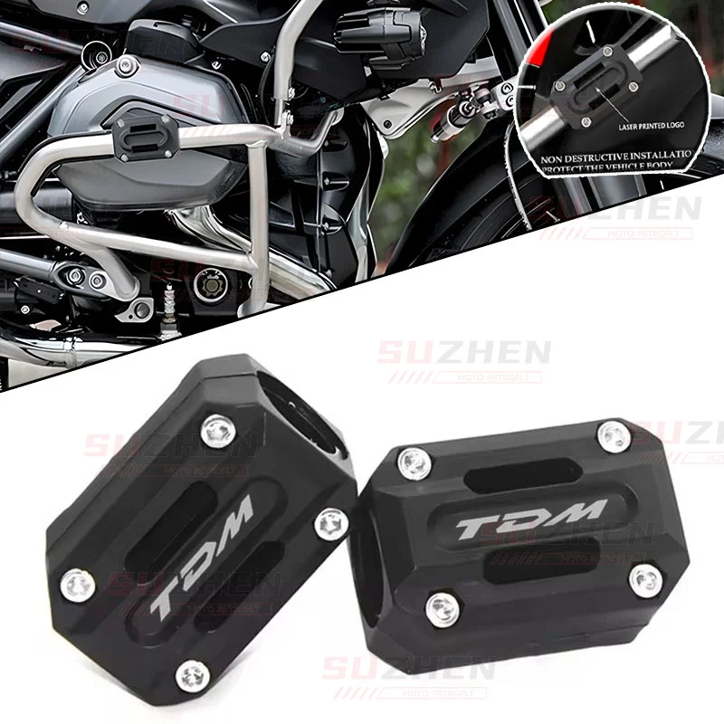 FOR TDM 850 900 TDM850 TDM900 Bumper Engine Guard 25MM Protection Block Crash bar Decorative Motorcycle