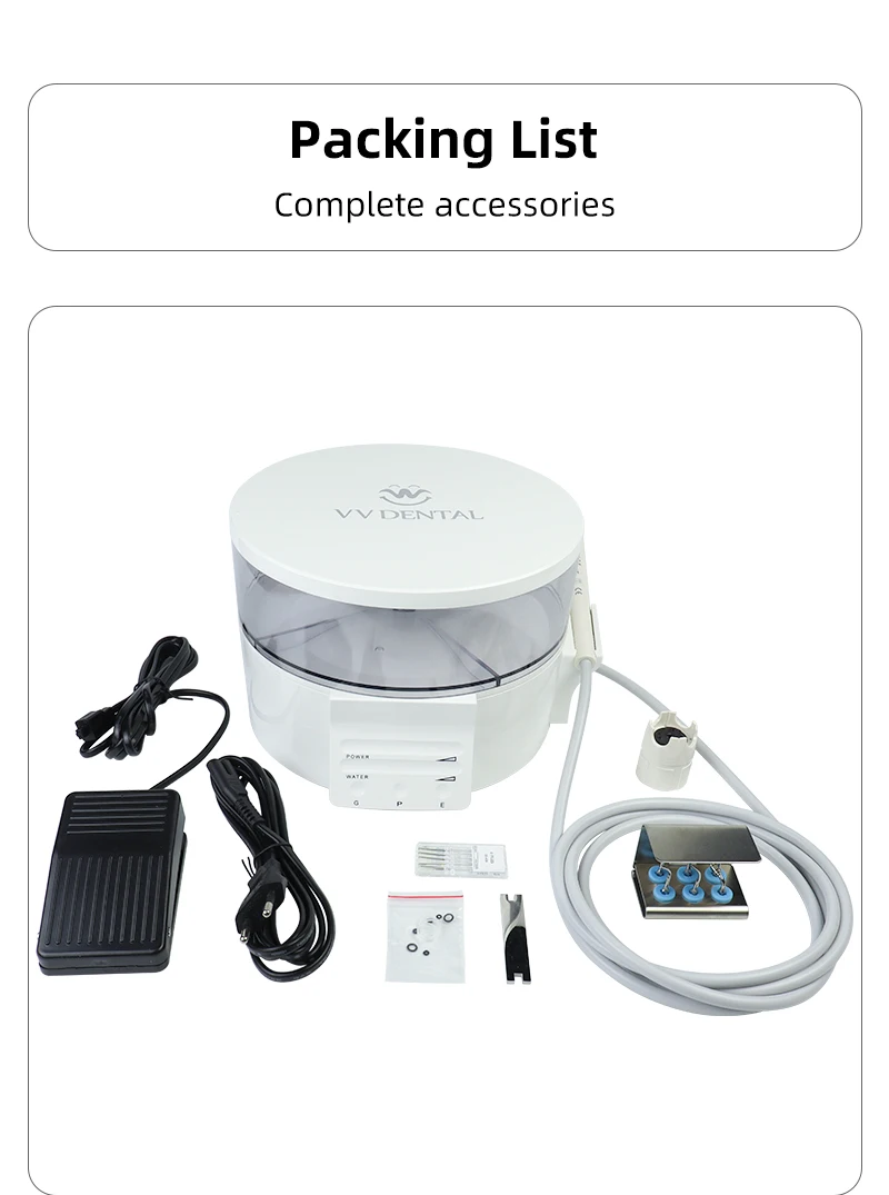 VVDental Tragbarer Ultraschall-Scaler mit Abnehmbarem Handstück und Aufsätzen, Automatische Wasserversorgung, Passend für Woodpecker EMS Maschine, Dentalwerkzeuge – Detail 14