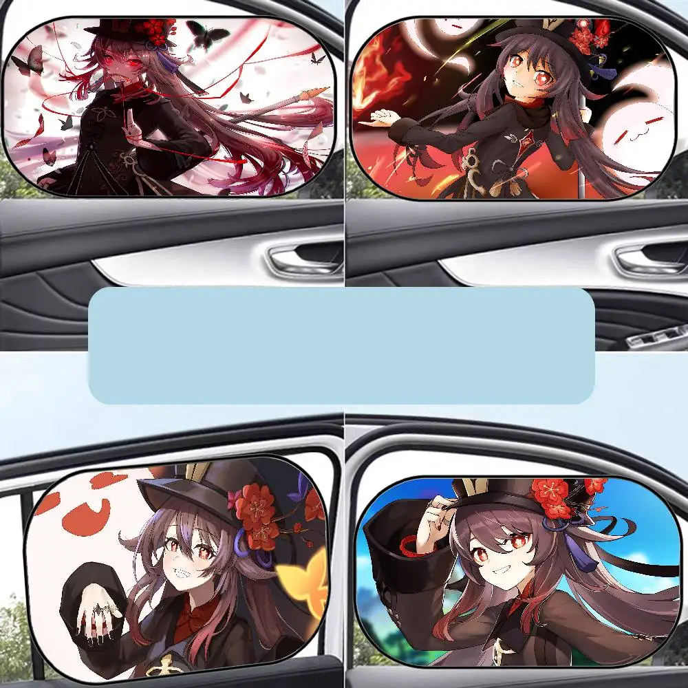 

Genshin Impact Hu-Tao солнцезащитные козырьки на боковое окно автомобиля пленка боковое окно сауны лобовое стекло авто солнцезащитный козырек для детей