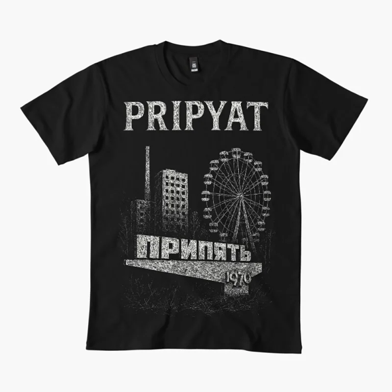 

Chernobyl Urban Decay Danger exclusion zone Nuclear disaster Retro gift t shirt Ghost City Pripyat Graphic Clothes All size Tops
