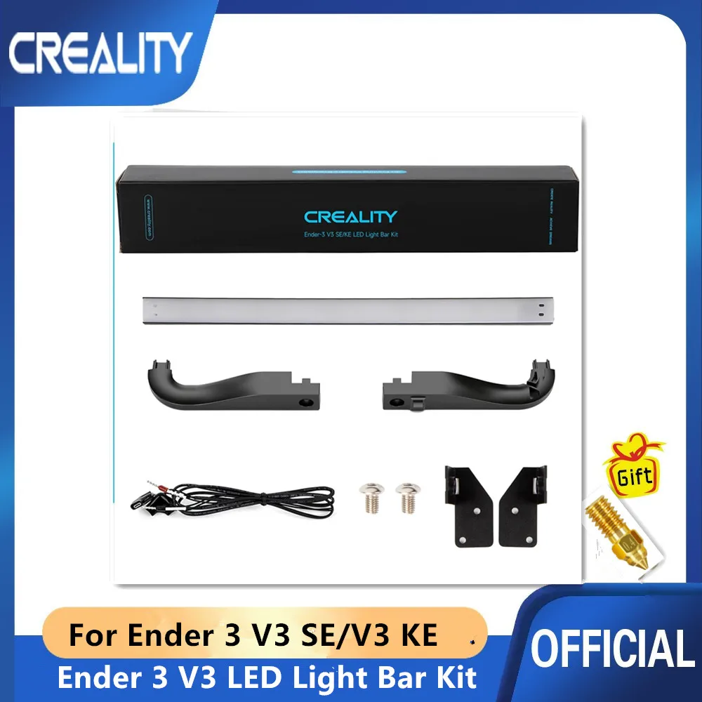 Official Creality Ender-3 V3 LED Light Bar Kit 3D Printer LED Light Bar Kit Energy and Power Saving 24V 5W for Ender-3 V3 SE/KE