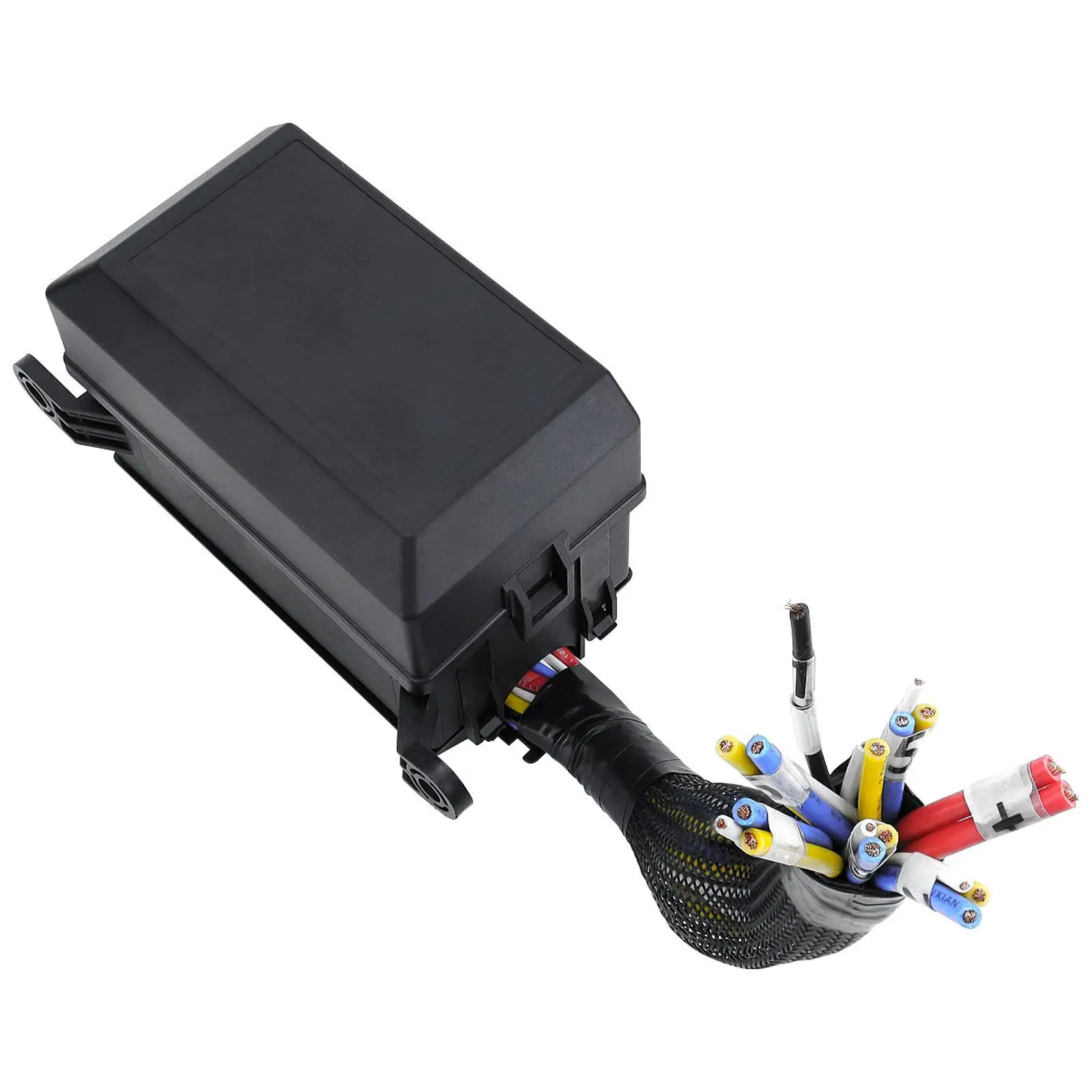 

Black 12V Relay Fuse Box 6 Way Automotive Marine Boat Accessory Pre Wired Fuse Panel for Reliable Connections