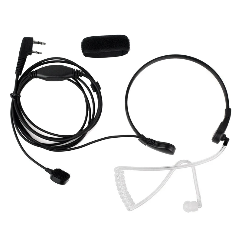 Spare Parts Accessories Throat Microphone Mic PTT Laryngofon Air Tube Headset Earpiece For UV-5R UV B5 GT-3TP UV-5X