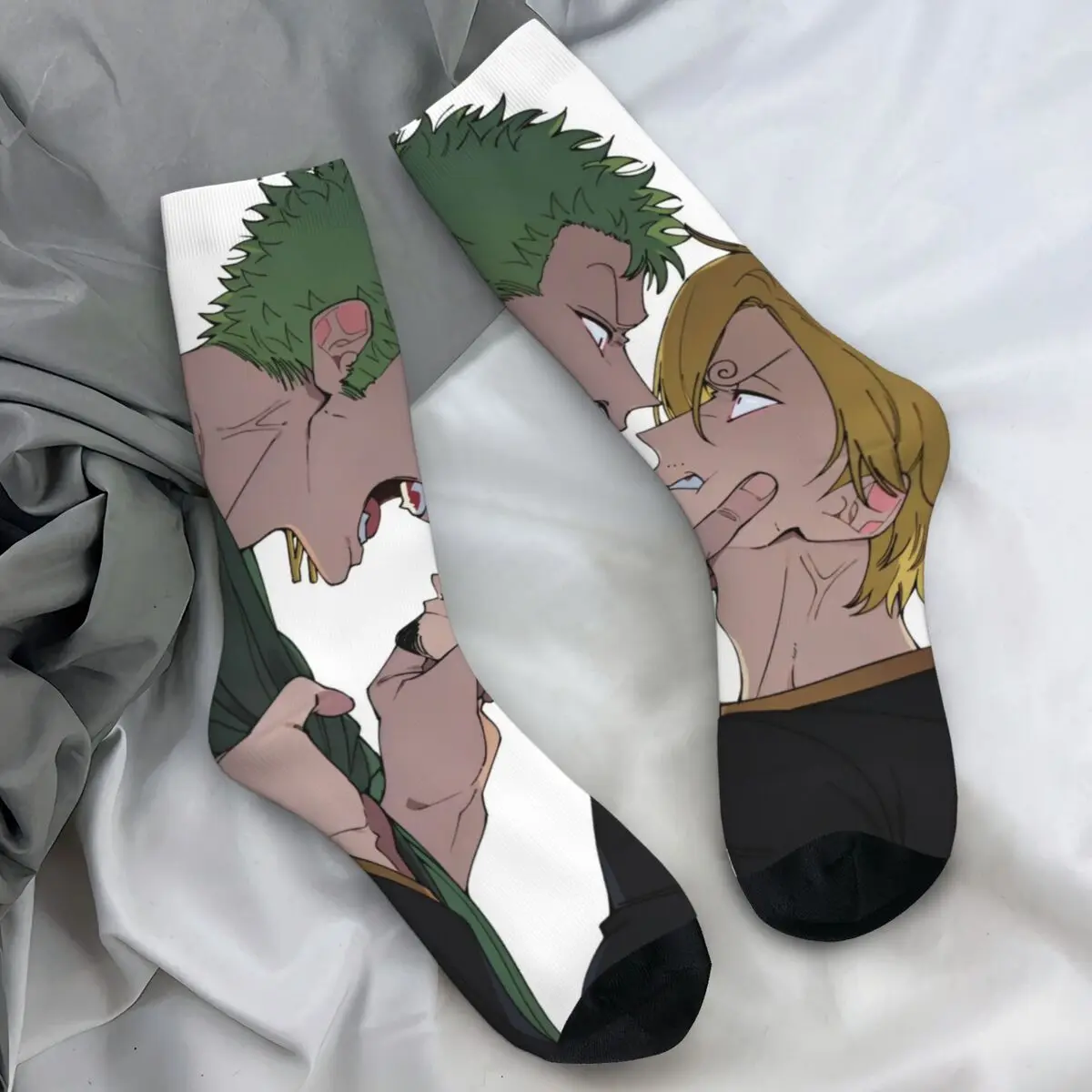 One Sanji Zoro P-Pieces Socks Vintage Stockings Autumn Anti Skid Unisex Men Socks High Quality Design Running Sports Socks