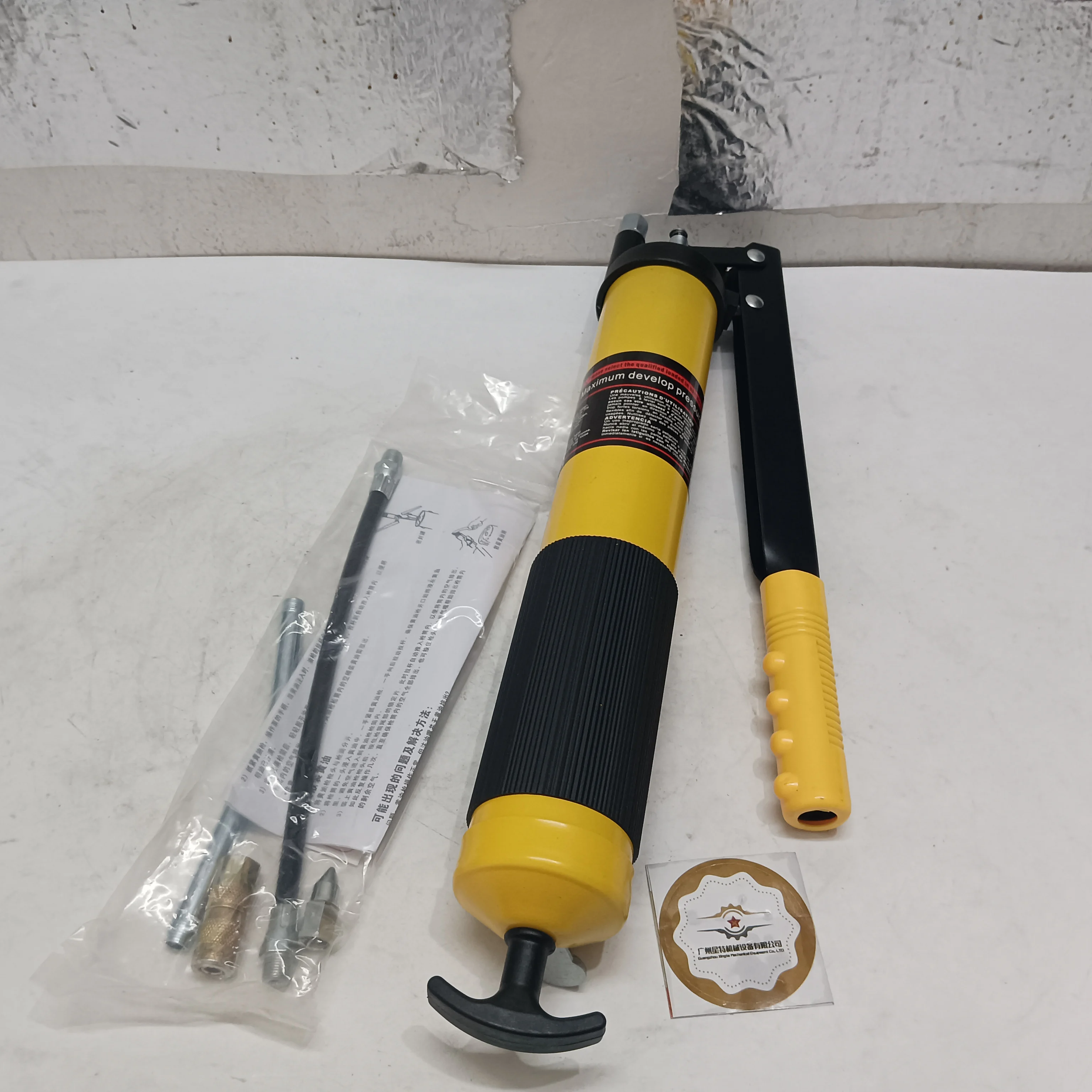 Excavator Parts Design Lever Action Types of Hand Grease Pump Dual Piston 600CC Heavy Duty Manual Grease Gun