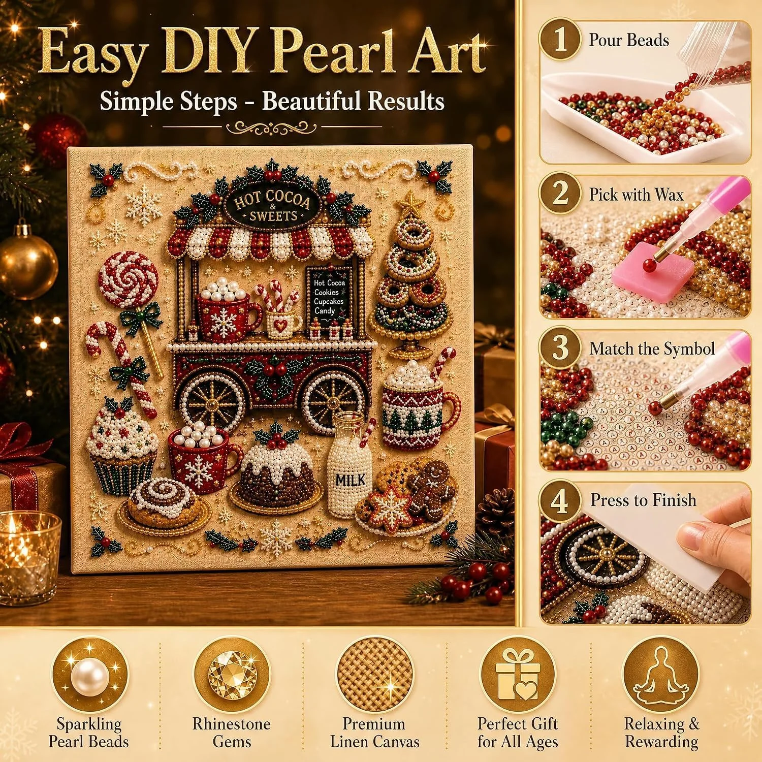 Christmas Hot Cocoa Sweet Cart - Art Craft For Christmas ulasan dan harga