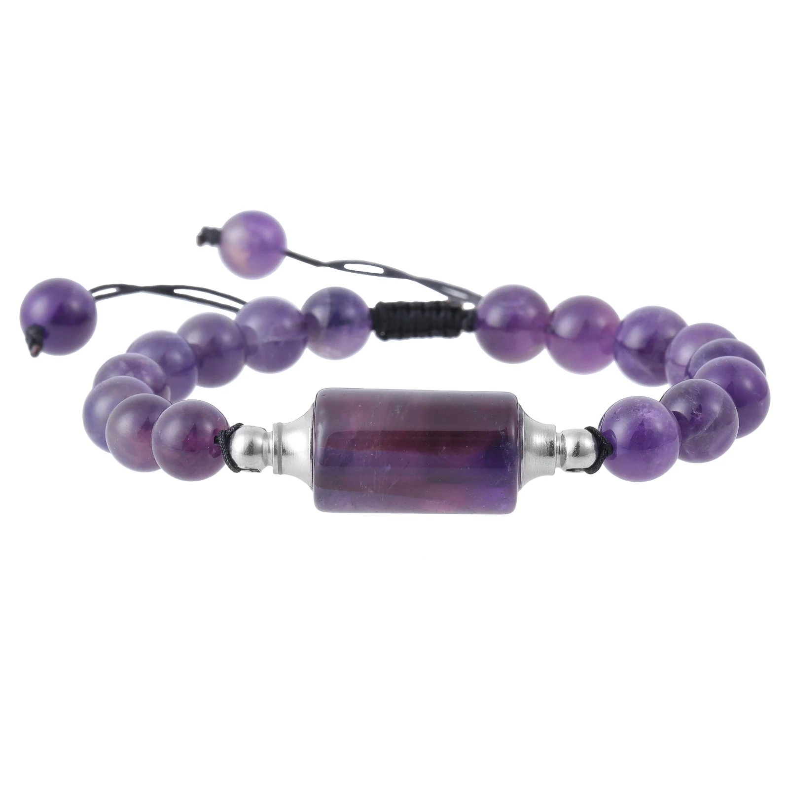 

TUMBEELLUWA Исцеляющий хрустальный камень, цилиндрический браслет-бутылка, ювелирные изделия, браслеты-диффузор с кристаллами, можно добавить эфирные масла