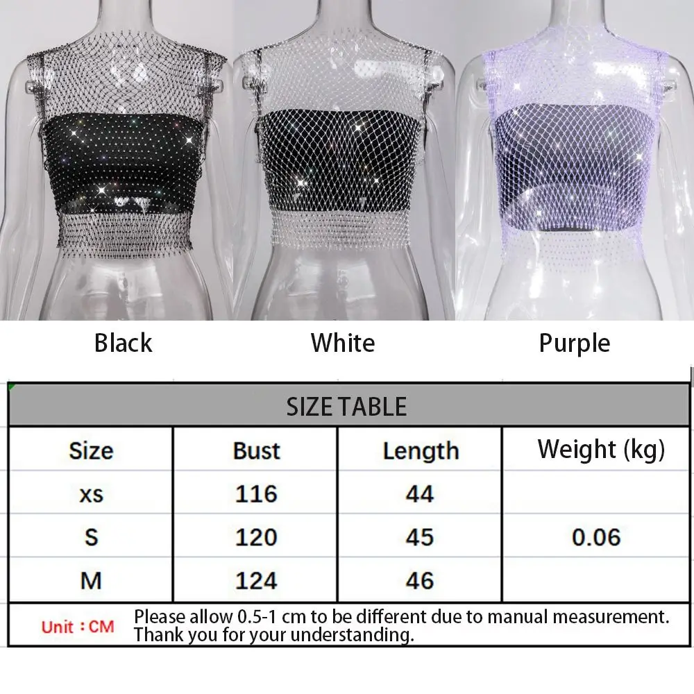 Uitgehold Sprankelend Mesh Top Sexy Zwart Basic Damesondergoed Gothic Strapless Top