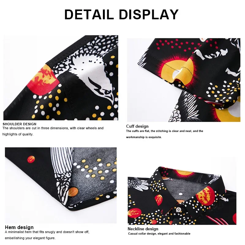 Camisa estampada de manga corta de seda de hielo para hombre, camisa informal resistente a las arrugas, novedad de verano