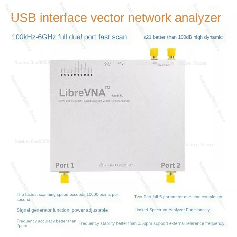 LibreVNA 6G VNA for 100k-6GHz Dual Port Vector Network Analyzer Based on USB Interface