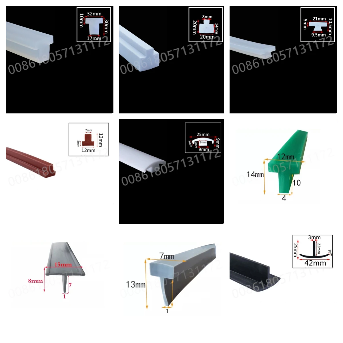 

Silicone T-Shape Sealing Strip,High-Temperature Resistant, Weatherproof Gap Cover for Doors,Windows, Red Black Translucent White