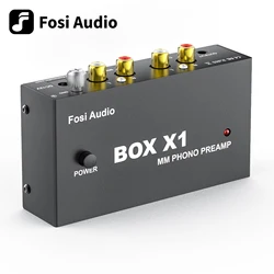 Fosi audio box x1-ターンテーブル用フォノプリアンプ,hi-fiミニステレオオーディオ,ヘッドフォンアンプ付き