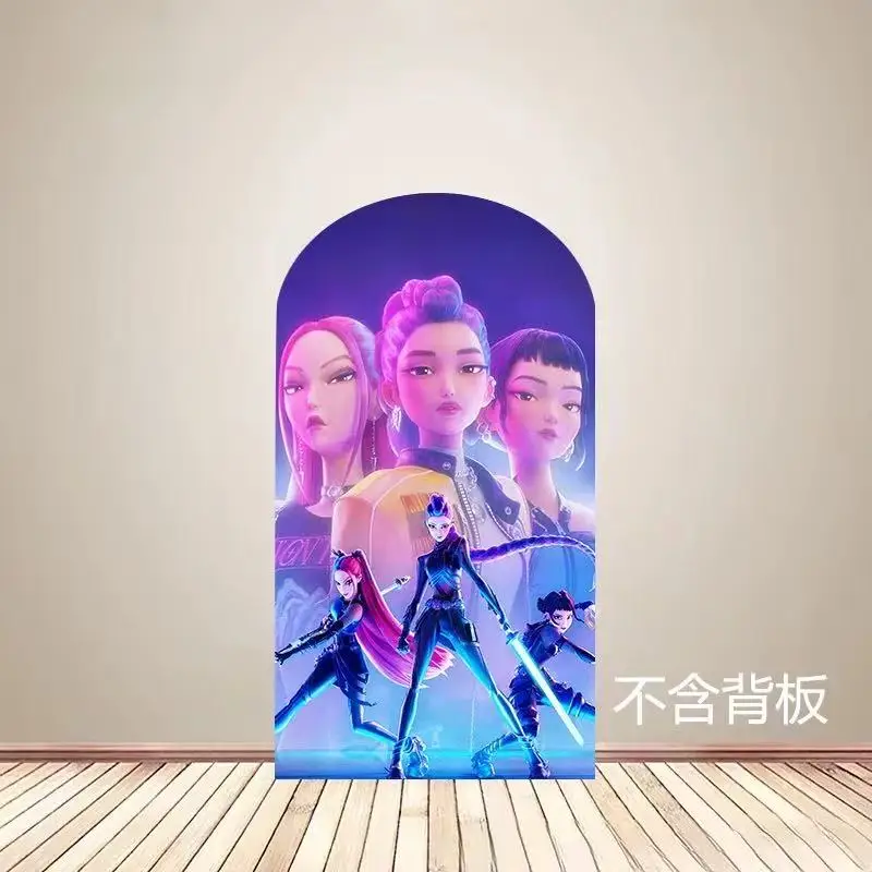 1 قطعة KPop شيطان الصيادين قوس حامل غطاء KPop عيد ميلاد موضوع خلفية غطاء قوس