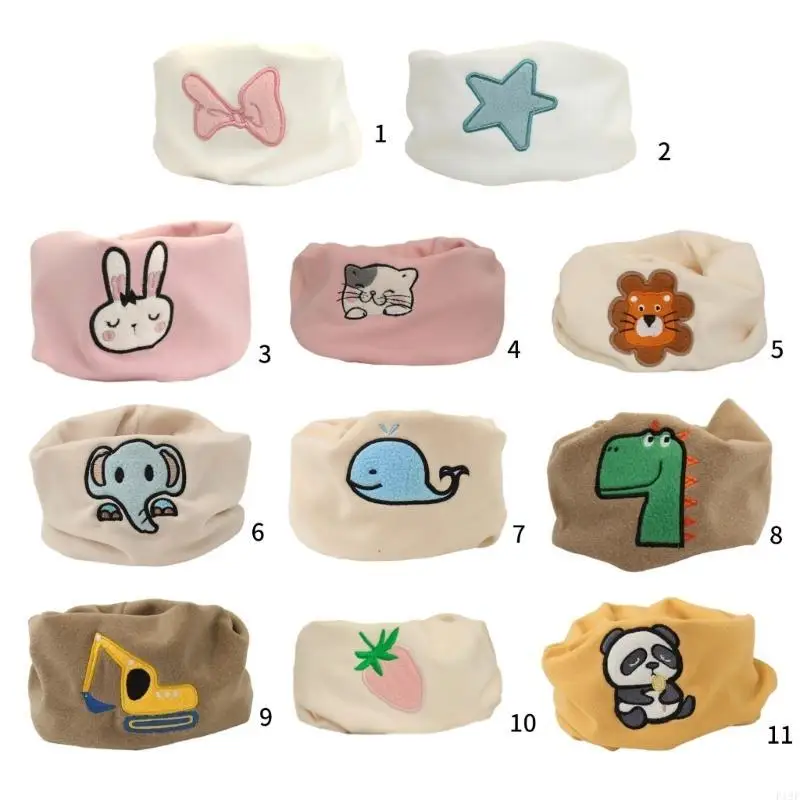 

F19F Cartoon Kids Neck Warmer Scarf Star Rabbit Neck Wrap for Winter Outdoor