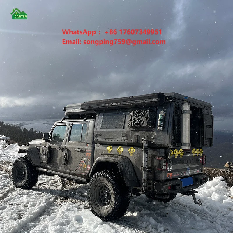 Outdoor Off-road Camping Pick up Lightweight Aluminum Pickup Truck Canopy Pop-Top Camper