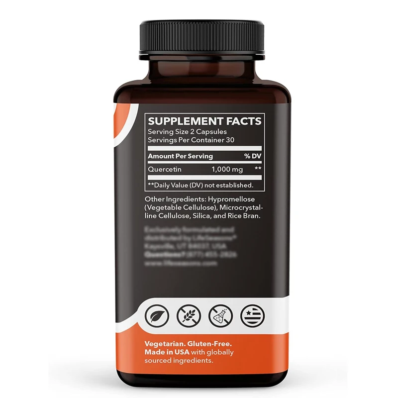 Quercetin flavonoids - support antioxidant activity and immune function - enhance allergy defense and sinus health -60 capsules