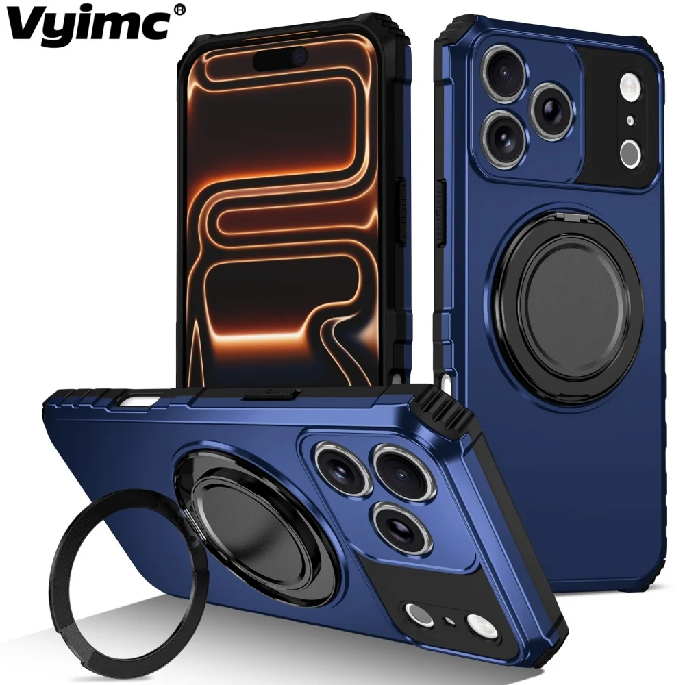 Armure militaire de luxe pour support Magsafe, étui antichoc pour iPhone 17 Pro Max 16 15 14 Plus 13 12, housse Anti-chute magnétique Air