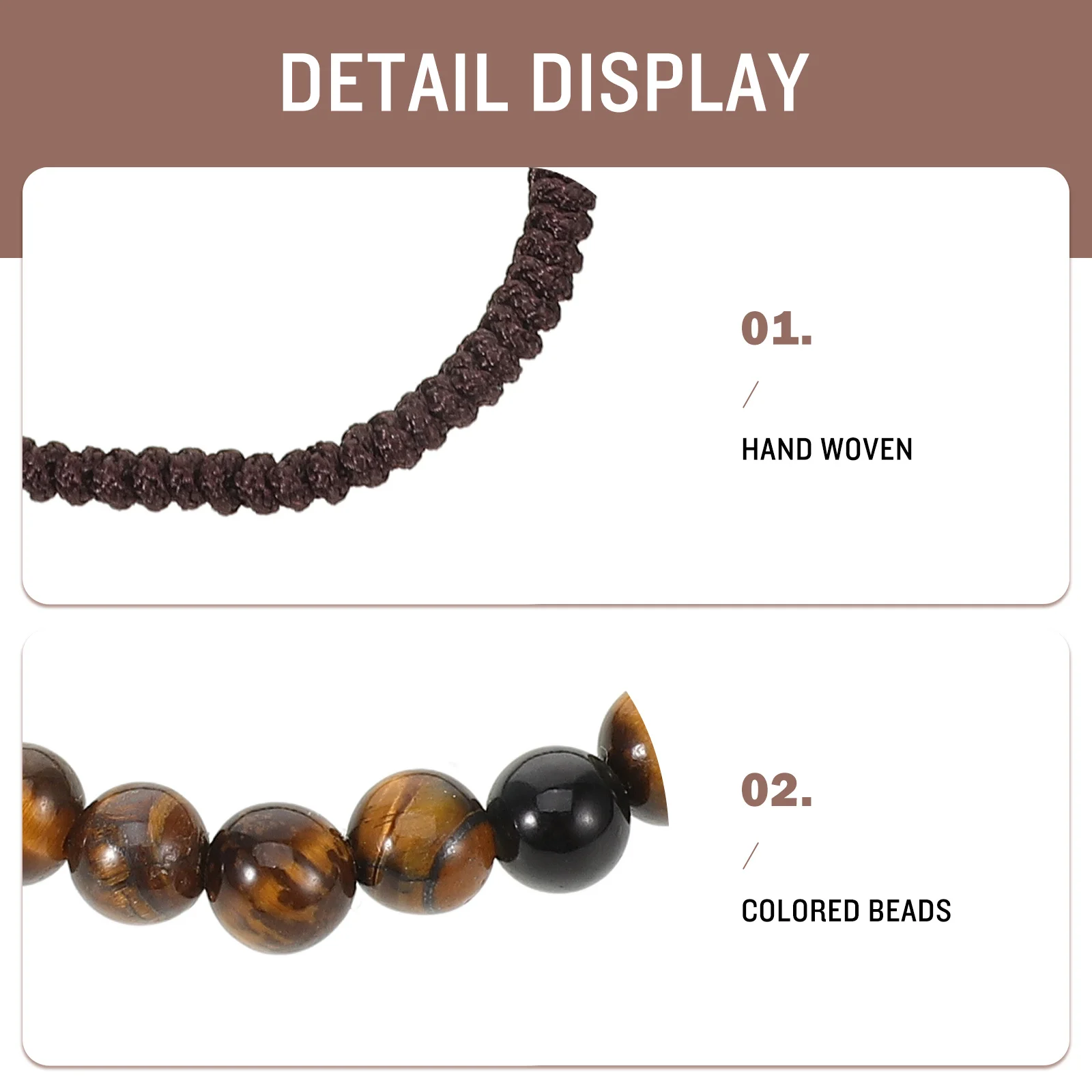 

2pcs Stone Bracelet Decorative Bracelets Natural Stone Wristband For Men Women Unisex Jewelry Gift Decorative Bracelet