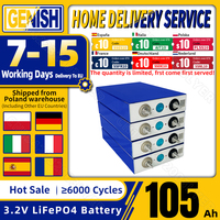 EU Stock 3.2V 105Ah LiFePO4 Battery 6000+ Cycles Rechargeable Lithium Iron Phosphate Cells DIY 12V 24V For RV Motorcycle Battery