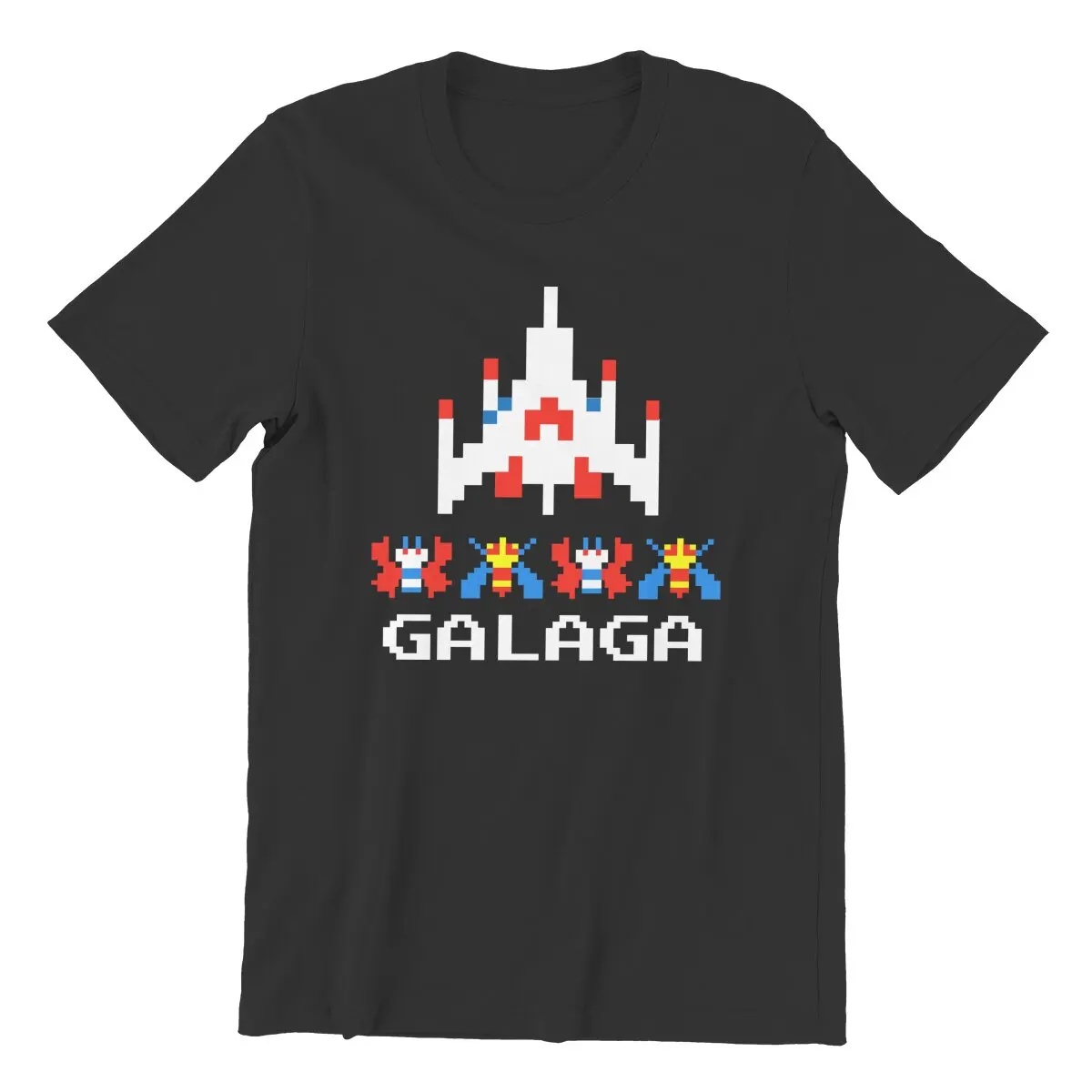 Mod.12 Arcade Galaga 1981 Space Invaders Video Game Juego Retro Vintage 80s Gaming Console Aliens 8-Bits Gamer T-Shirt for men