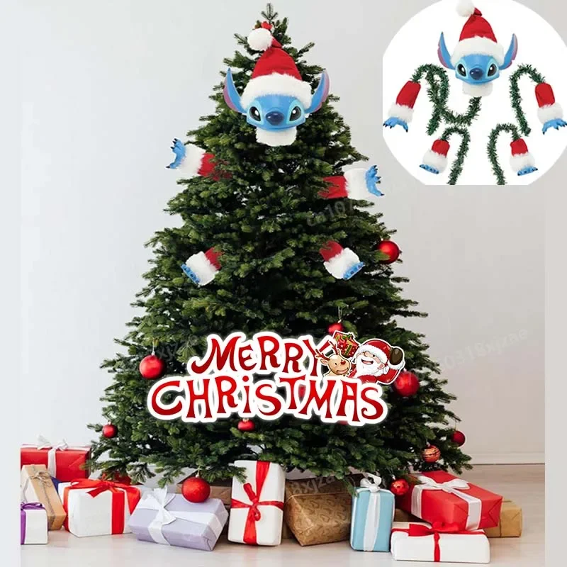 

Disney Stitch Christmas Tree Pendant Cartoon Figure Home Decoration Merry Holiday Ornament Festive Atmosphere Family Warm Gifts