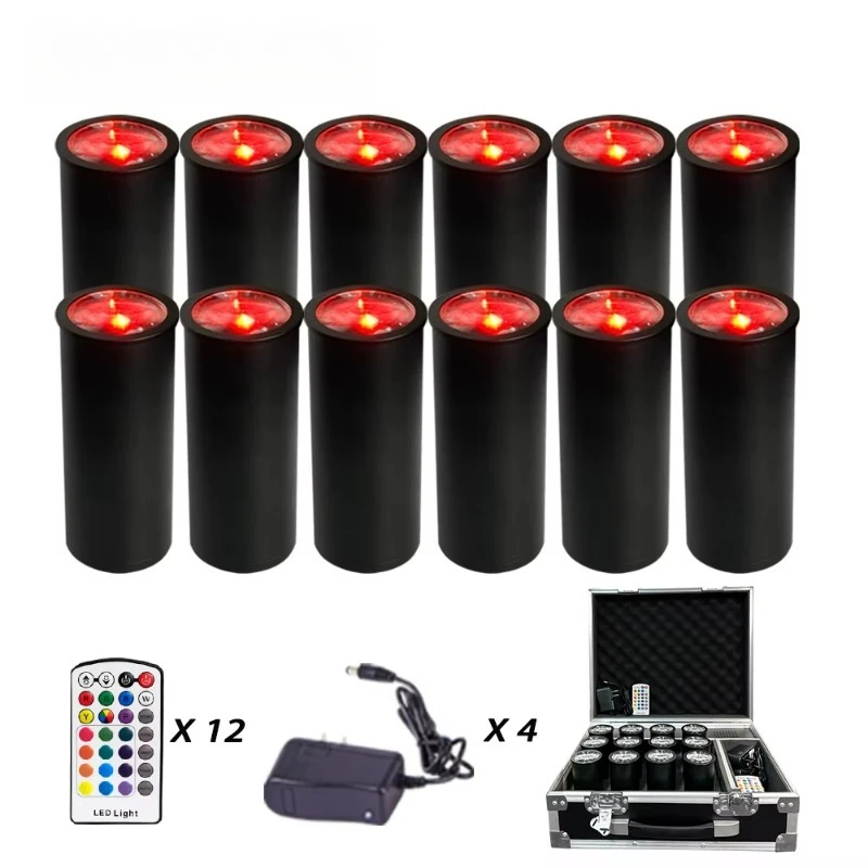 1x15W RGBAW UV LED Pinspot Effect Light Battery Powered Wireless Remote Control Stage Lamp For Wedding DJ Party Event Decoration