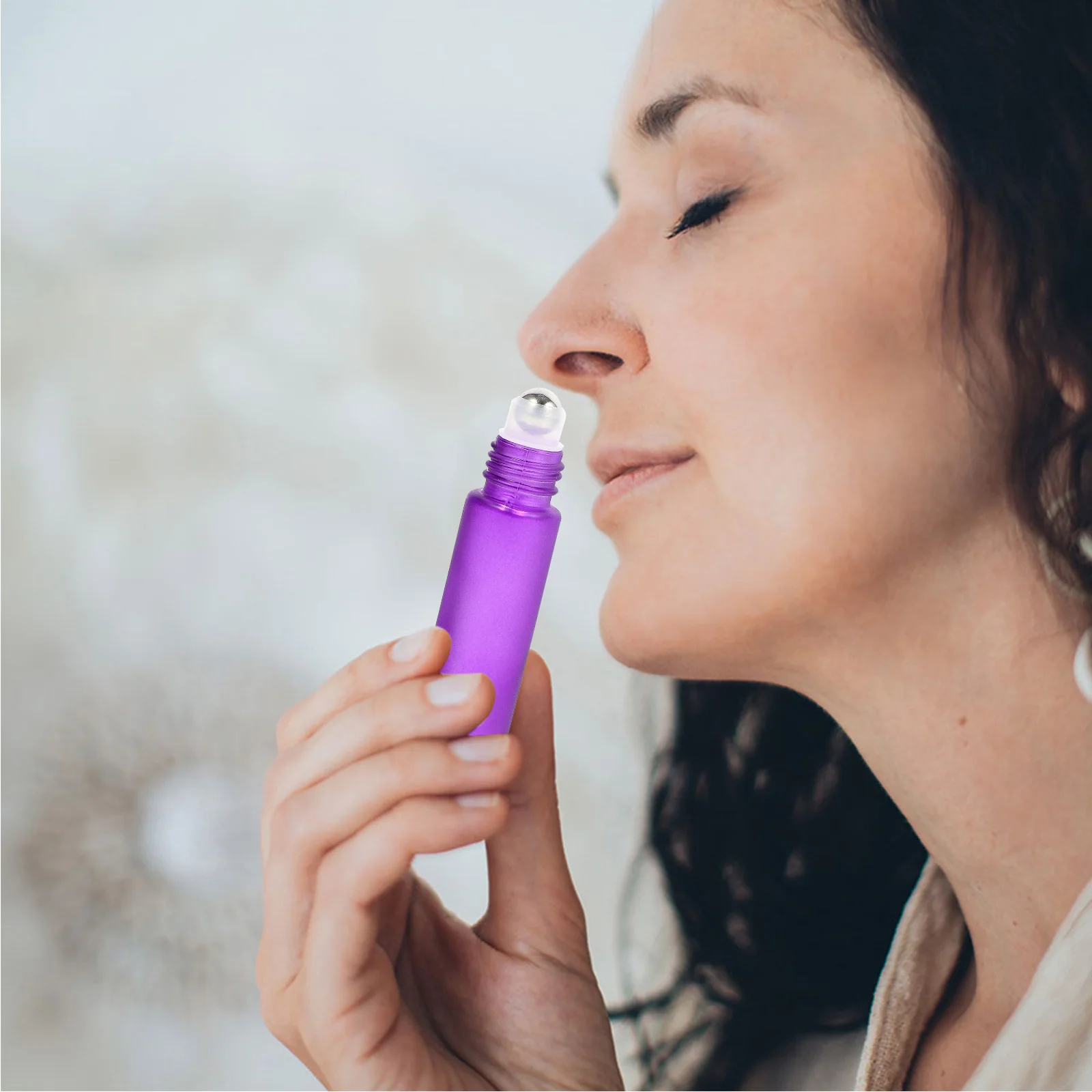 Bottiglie a rullo in vetro da 10 pezzi Bottiglie di olio essenziale riutilizzabili da 10 ml Dispenser vuoto per uso in viaggio con siero profumato