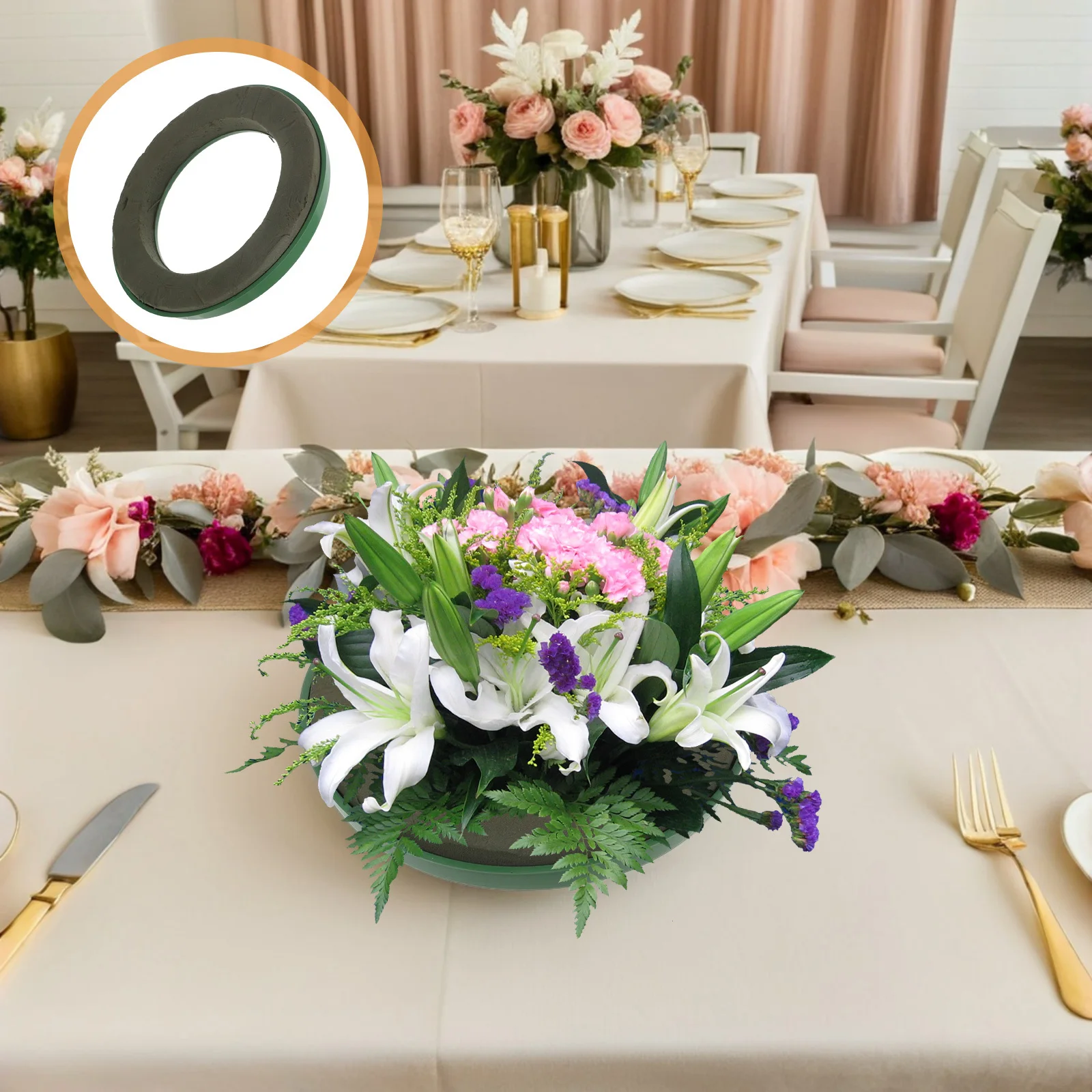 

Plastic Wreath Ring With Strong Suction Cup For Car Decoration Wedding Party Garland Holder Tool