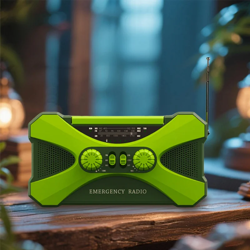 Portable Emergency Radio With Solar Charging Function Emergency Lighting Hand Crank Charging Suitable for Outdoor Camping Backup