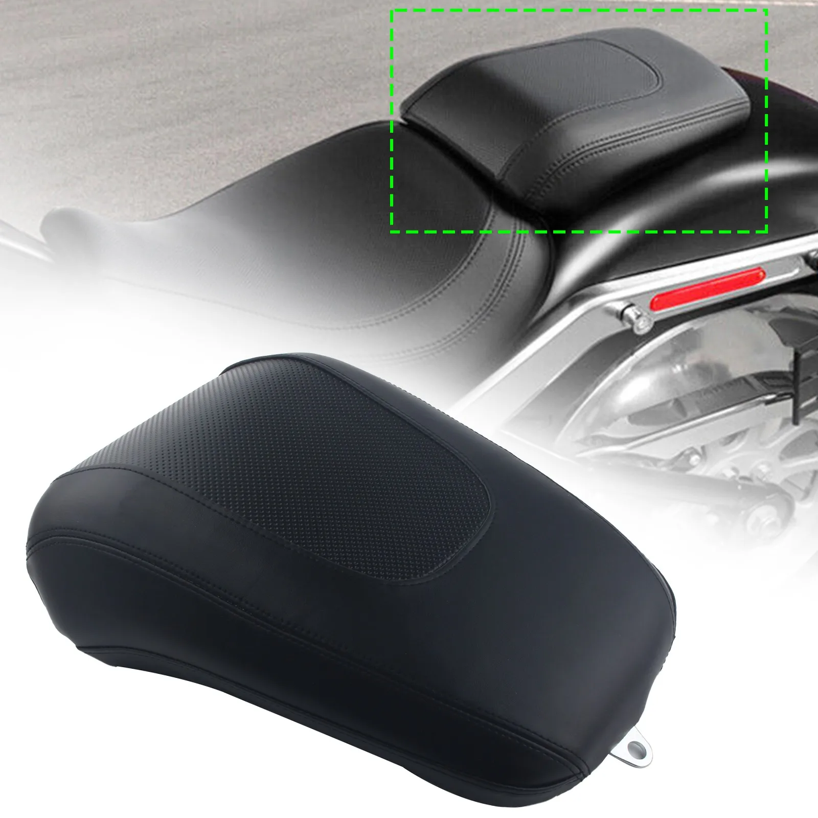 Motorcycle Rear Passenger Cushion Seat Black Suction Cup Pillion For Harley Fat Boy FLFB Fat Boy 114 FLFBS Models 2018-UP