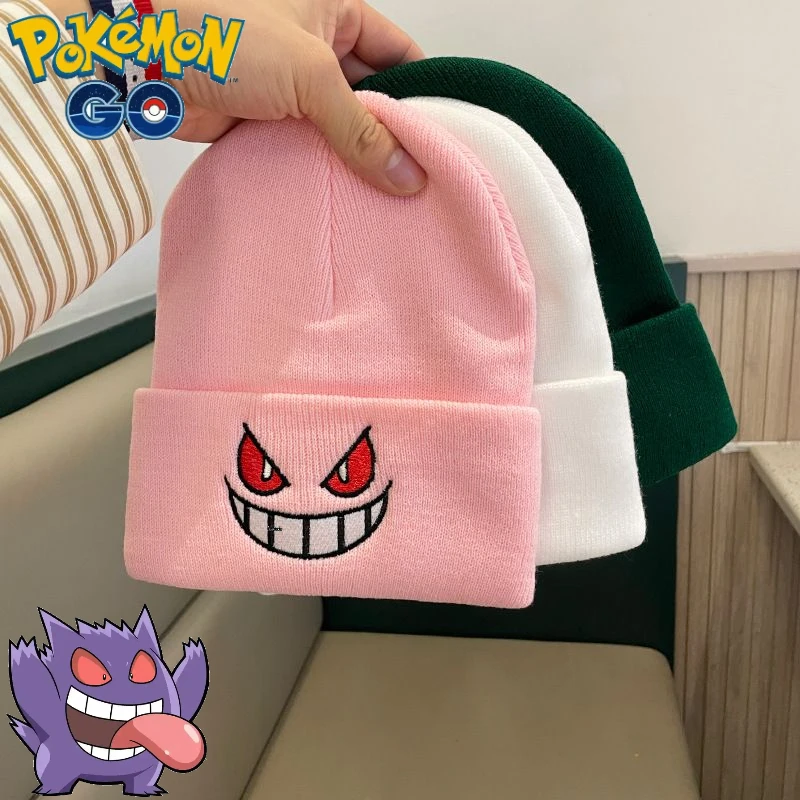 

Pokemon Gengar Knitted Hat Cute Elf Anime Accessories Cosplay Decoration Party Warm Supplies Children's Toys Birthday Gifts