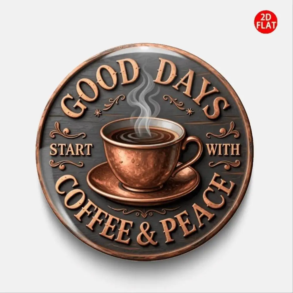 Coffee And Tranquility Brooch Pin Badge Classic Fashion For Jeans Clothes Backpacks Hats Gift S